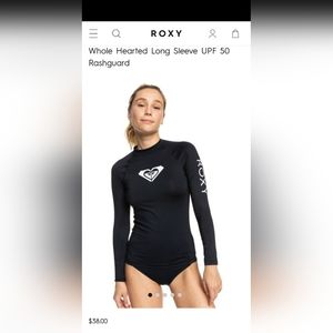 Roxy Whole Hearted Long Sleeved Rashguard UPF 50